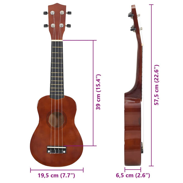Sopran Ukulele Set mit Tasche 23 Zoll