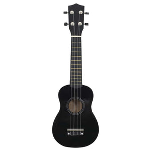 Sopran Ukulele Set mit Tasche, Schwarz, 23 Zoll