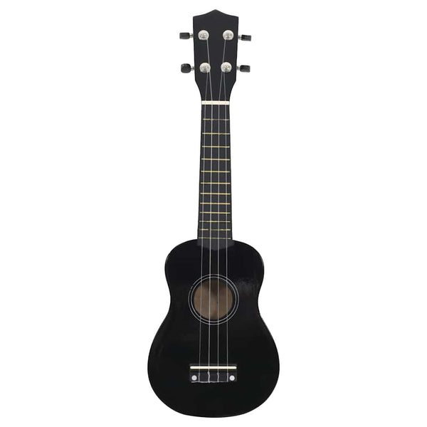 Sopran Ukulele Set mit Tasche, Schwarz, 23 Zoll