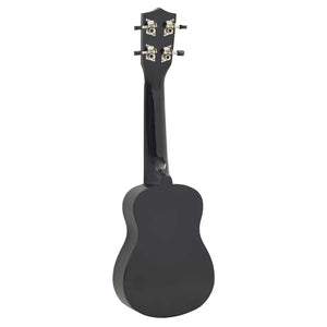 Sopran Ukulele Set mit Tasche, Schwarz, 23 Zoll
