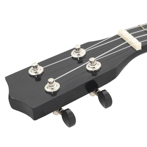 Sopran Ukulele Set mit Tasche, Schwarz, 23 Zoll
