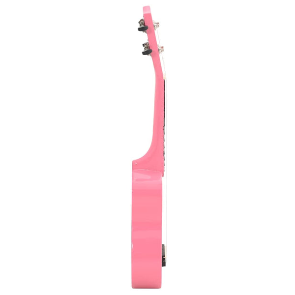 Rosa Sopran Ukulele Set mit Tasche