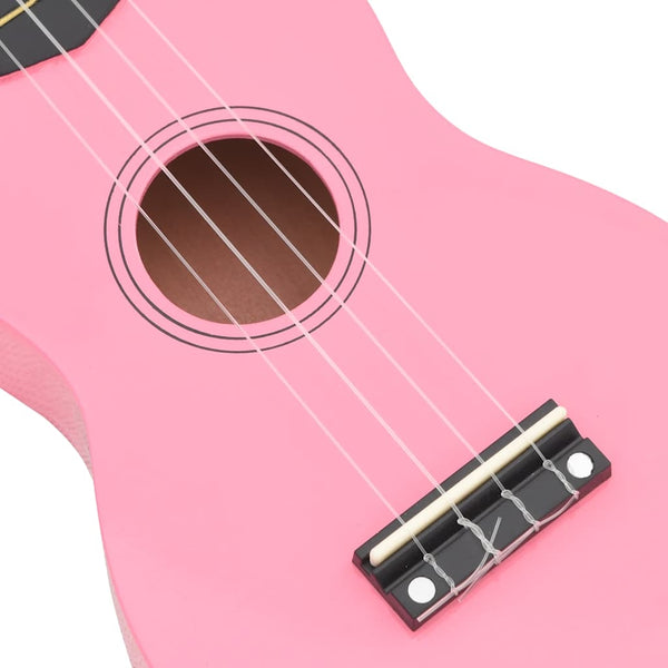 Rosa Sopran Ukulele Set mit Tasche