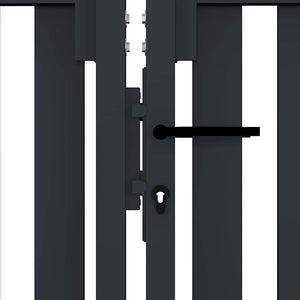 Doppeltür-Zauntor aus Stahl 300 x 100 cm Anthrazit