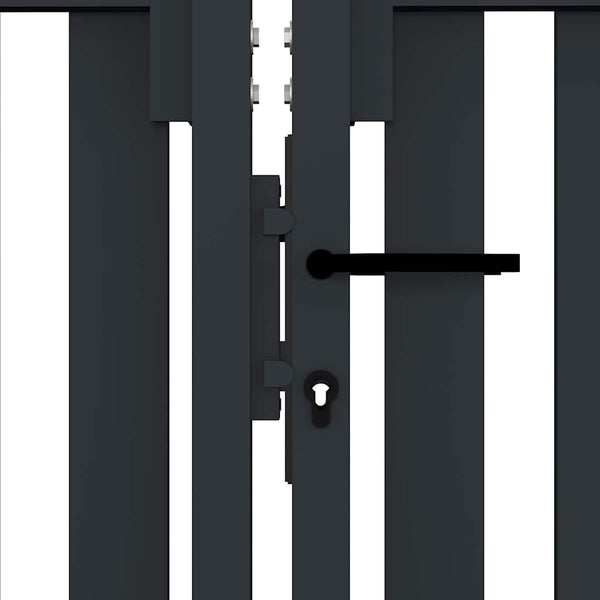 Doppeltür-Zauntor aus Stahl 300 x 100 cm Anthrazit