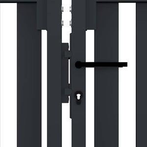 Doppeltür-Gartentor aus Stahl 300 x 125 cm Anthrazit