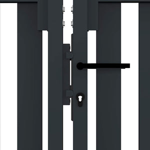 Doppeltür-Zauntor aus Stahl 300 x 150 cm Anthrazit