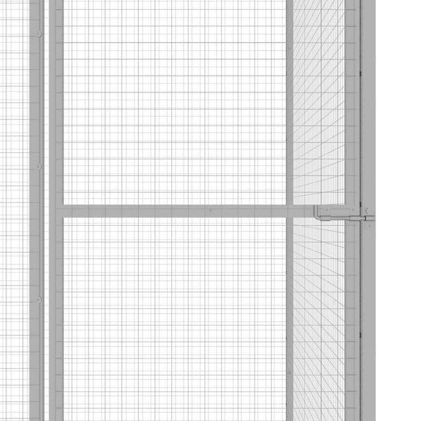 Katzenkäfig 3x1,5x1,5 m Verzinkter Stahl