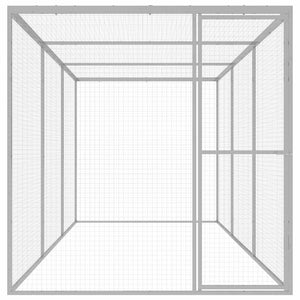 Katzenkäfig 4,5x1,5x1,5 m Verzinkter Stahl