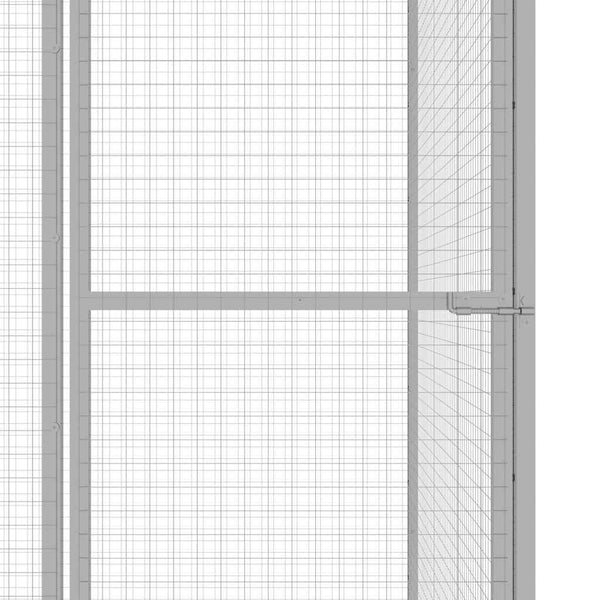 Katzenkäfig 4,5x1,5x1,5 m Verzinkter Stahl