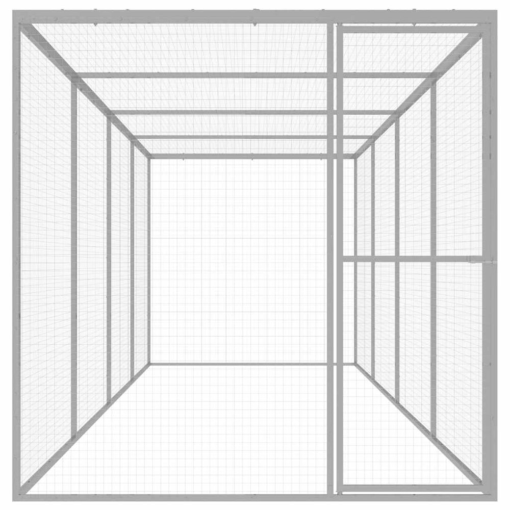 Katzenkäfig 6x1,5x1,5 m Verzinkter Stahl