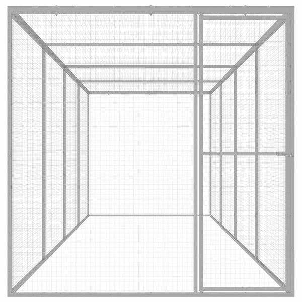 Katzenkäfig 6x1,5x1,5 m Verzinkter Stahl