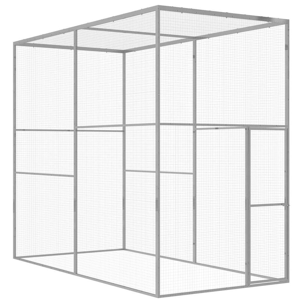 Katzenkäfig 3x1,5x2,5 m Verzinkter Stahl