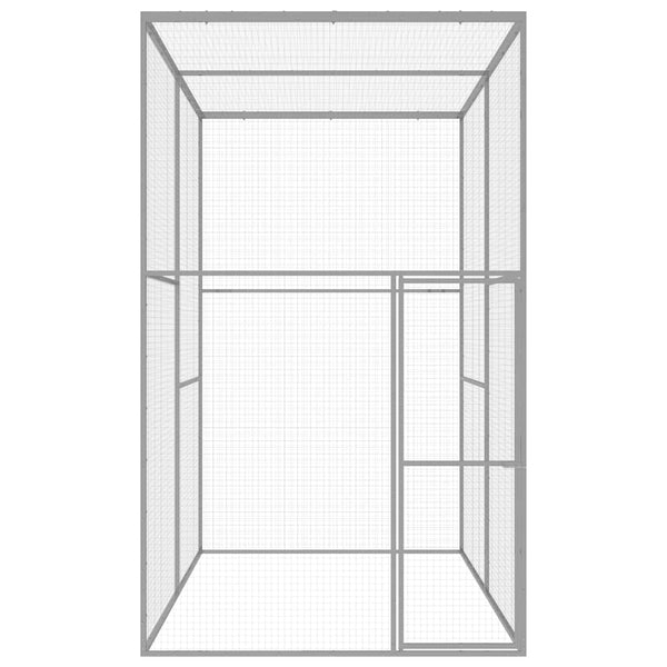 Katzenkäfig 3x1,5x2,5 m Verzinkter Stahl