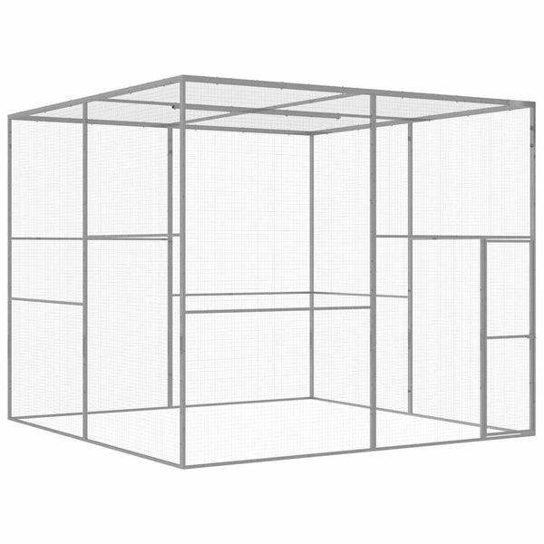 Katzenkäfig 3x3x2,5 m Verzinkter Stahl