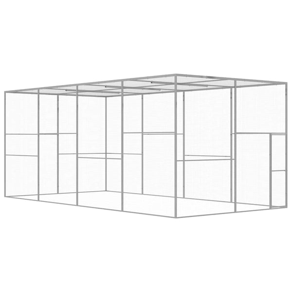 Katzenkäfig 6x3x2,5 m Verzinkter Stahl