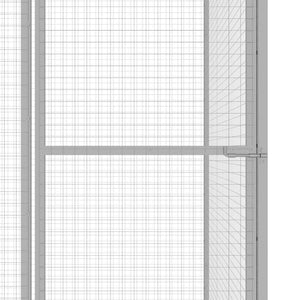 Katzenkäfig 6x3x2,5 m Verzinkter Stahl