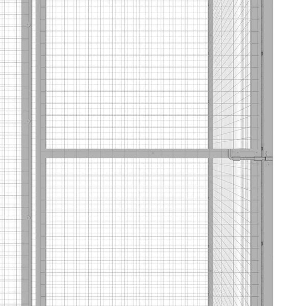 Katzenkäfig 6x3x2,5 m Verzinkter Stahl