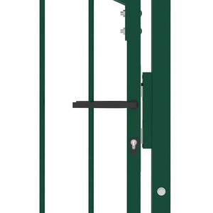 Zauntor EMMEN mit Spikes Stahl 104 x 109,5 cm Grün
