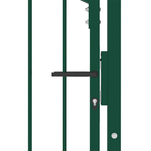 Zauntor EMMEN mit Spikes Stahl 104 x 147 cm Grün