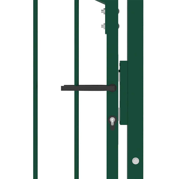 Zauntor EMMEN mit Spikes Stahl 104 x 147 cm Grün