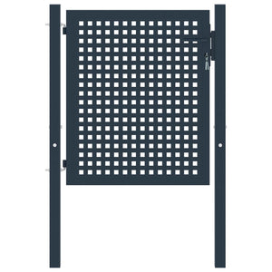 Zauntor Anthrazit 102x75 cm Stahl