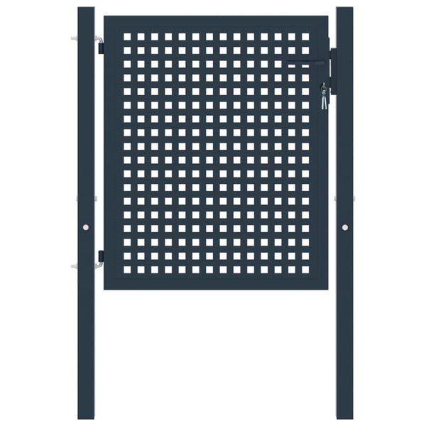 Zauntor Anthrazit 102x75 cm Stahl