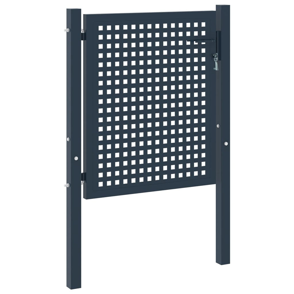 Zauntor Anthrazit 102x75 cm Stahl
