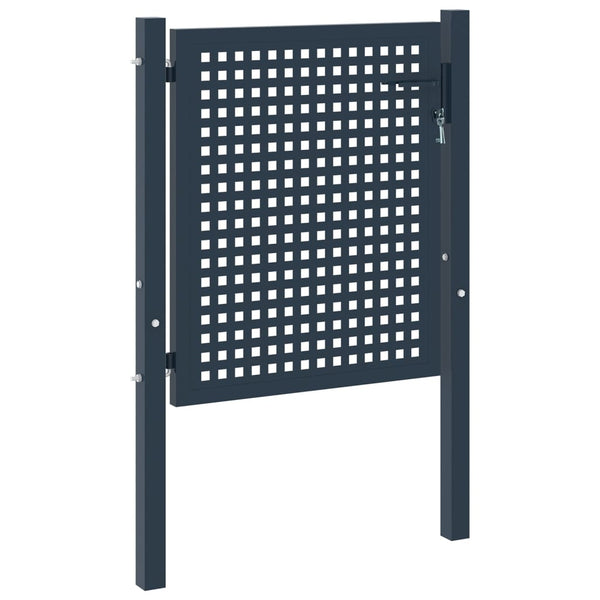 Zauntor Anthrazit 102x75 cm Stahl