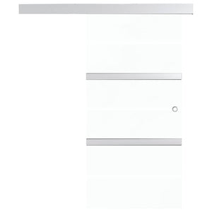 Schiebetür ESG-Glas und Aluminium 76x212 cm Silbern