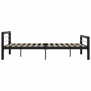 Bettgestell Schwarz und Weiß Metall 180×200 cm