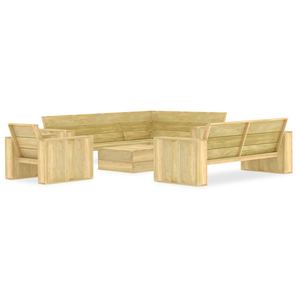 vidaXL Ensemble de mobilier de jardin 4 pcs Bois de pin Imprégné