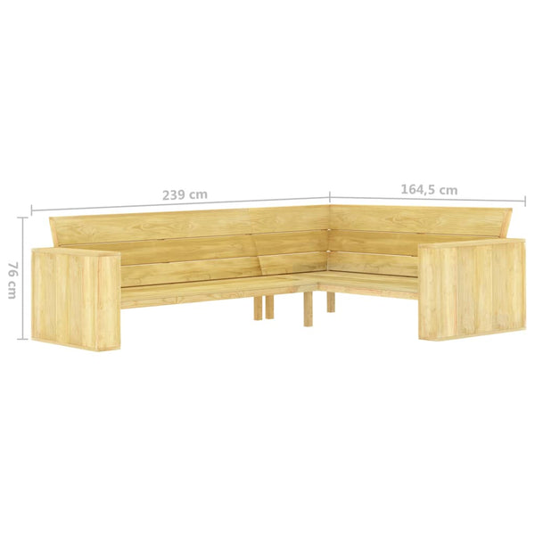 4-tlg. Garten-Lounge-Set Kiefernholz Imprägniert