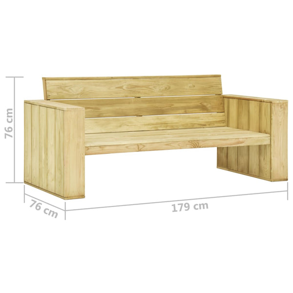 3-tlg. Garten-Lounge-Set Kiefernholz Imprägniert