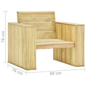 3-tlg. Garten-Lounge-Set Kiefernholz Imprägniert