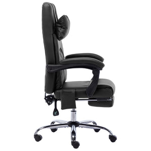 Massage-Bürostuhl Schwarz Kunstleder