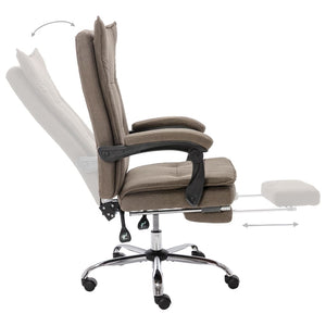 Bürostuhl Taupe Stoff
