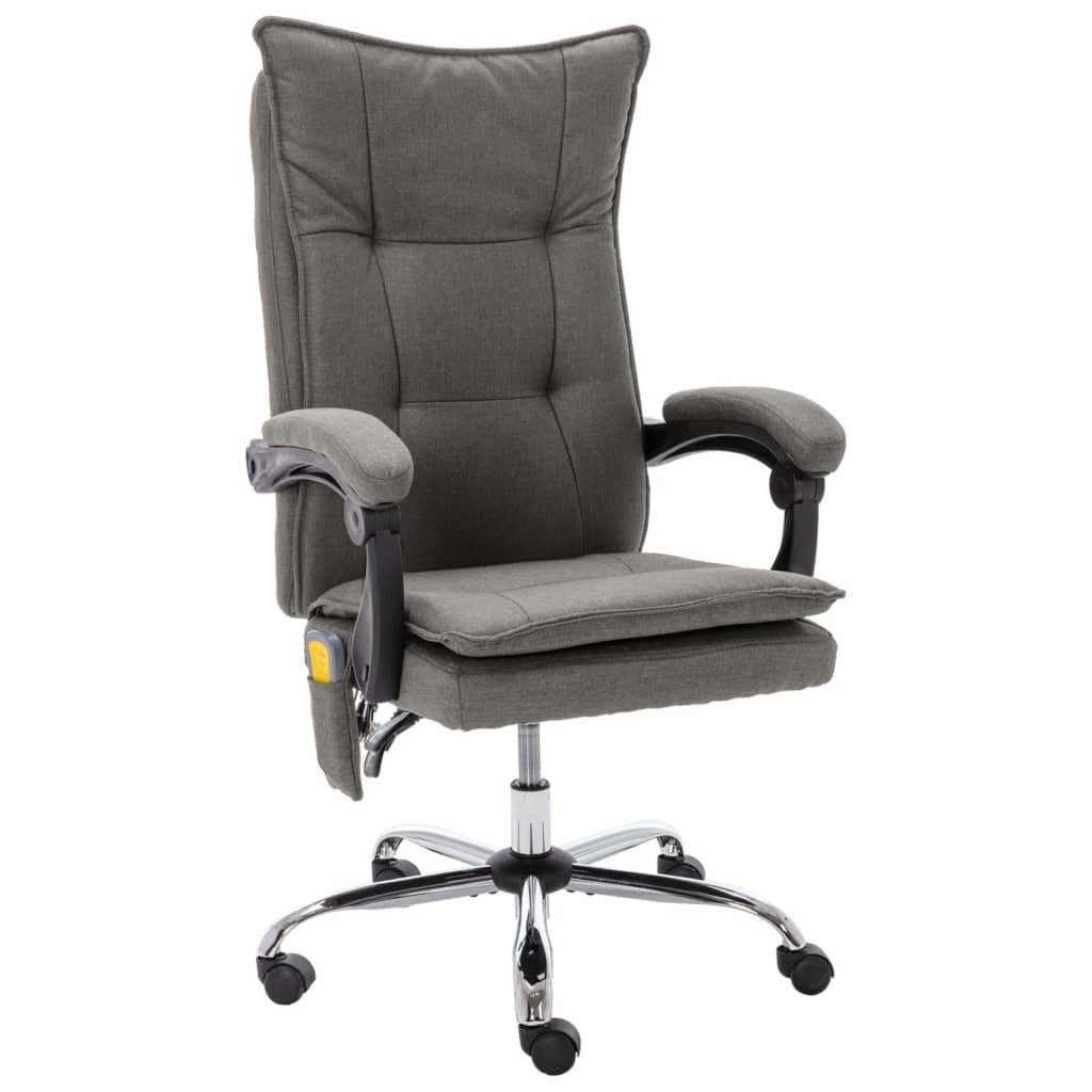 Massage-Bürostuhl Grau Stoff