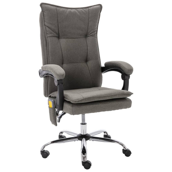 Massage-Bürostuhl Grau Stoff