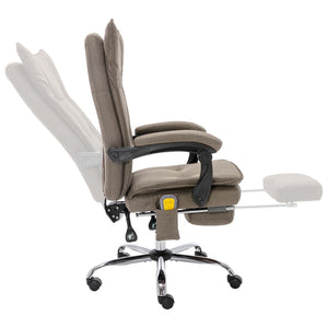 Massage-Bürostuhl Taupe Stoff