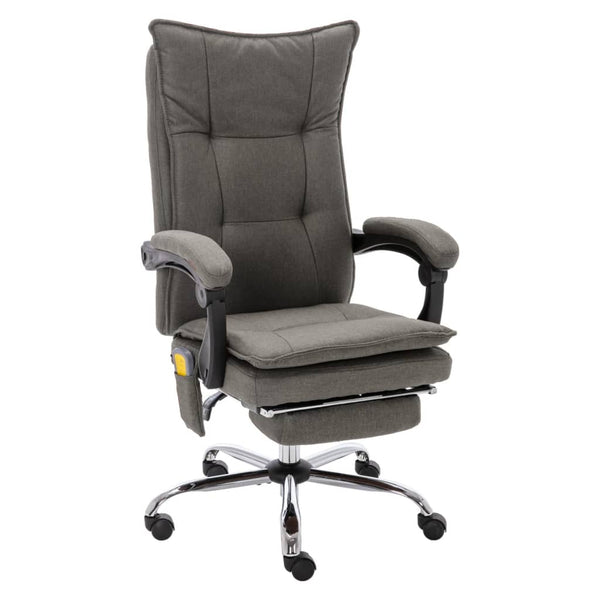 Massage-Bürostuhl Grau Stoff