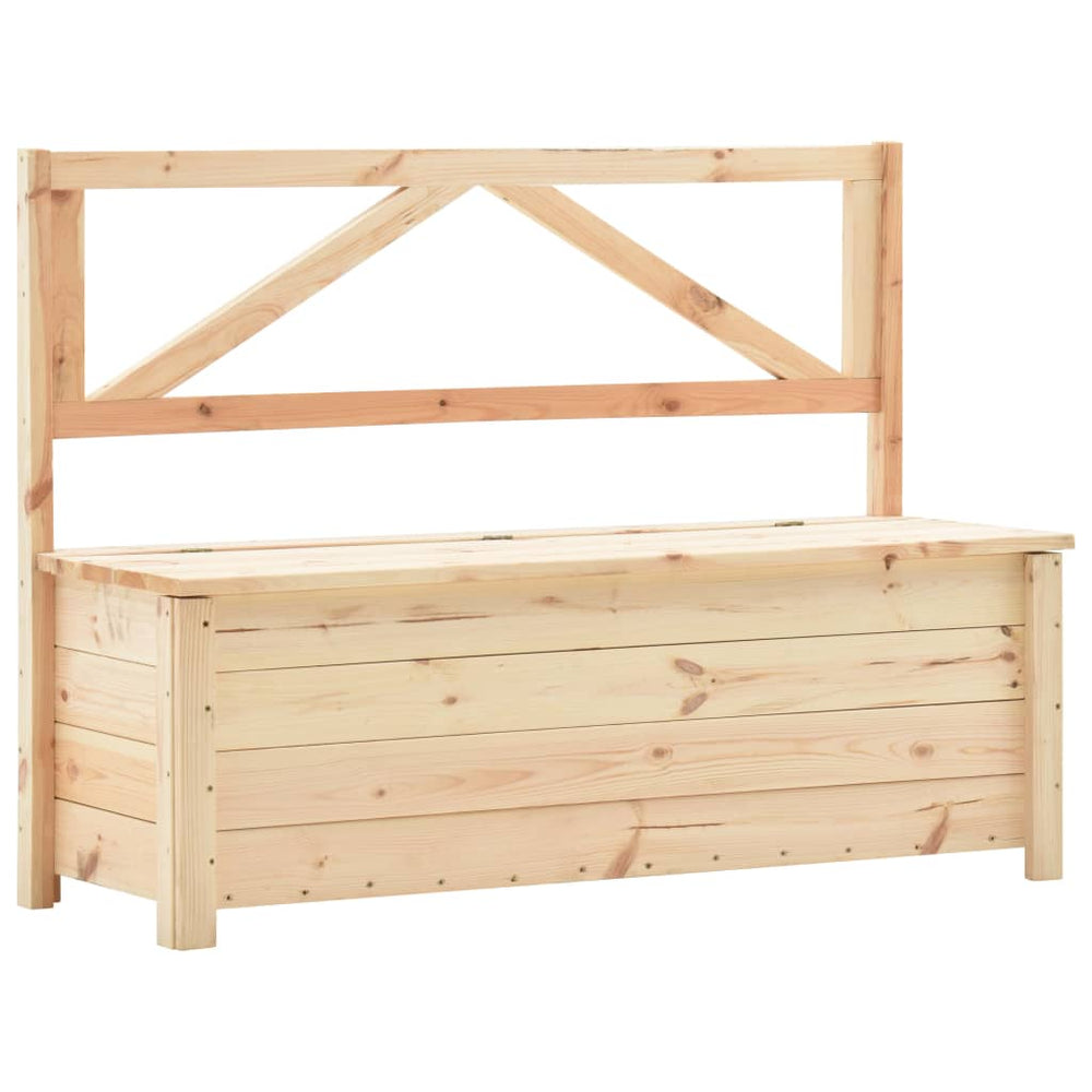 Sitzbank mit Stauraum 120 cm Massivholz Kiefer