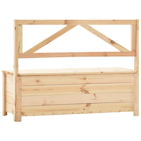 Sitzbank mit Stauraum 120 cm Massivholz Kiefer