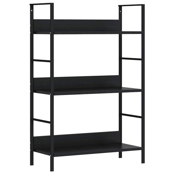 vidaXL Étagère à Livres 3 Tablettes Noir 60x27,6x90,5 cm Bois d'ingénierie