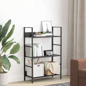 vidaXL Étagère à Livres 3 Tablettes Noir 60x27,6x90,5 cm Bois d'ingénierie