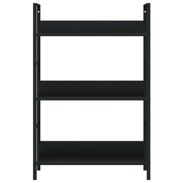 vidaXL Étagère à Livres 3 Tablettes Noir 60x27,6x90,5 cm Bois d'ingénierie