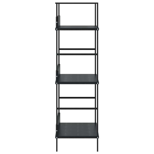 vidaXL Étagère à Livres 3 Tablettes Noir 60x27,6x90,5 cm Bois d'ingénierie