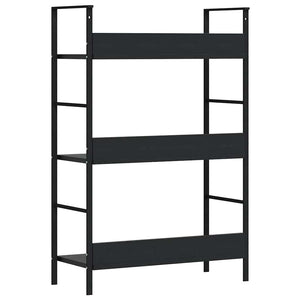 vidaXL Étagère à Livres 3 Tablettes Noir 60x27,6x90,5 cm Bois d'ingénierie
