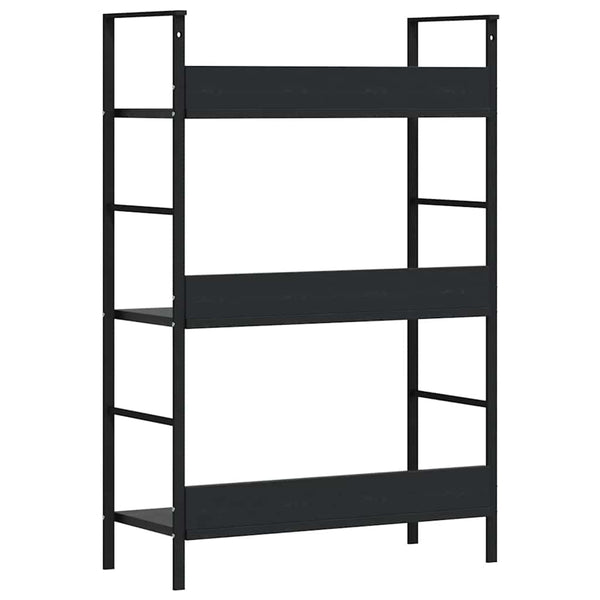 vidaXL Étagère à Livres 3 Tablettes Noir 60x27,6x90,5 cm Bois d'ingénierie