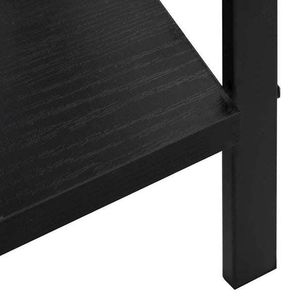 vidaXL Étagère à Livres 3 Tablettes Noir 60x27,6x90,5 cm Bois d'ingénierie